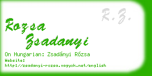 rozsa zsadanyi business card