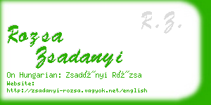 rozsa zsadanyi business card